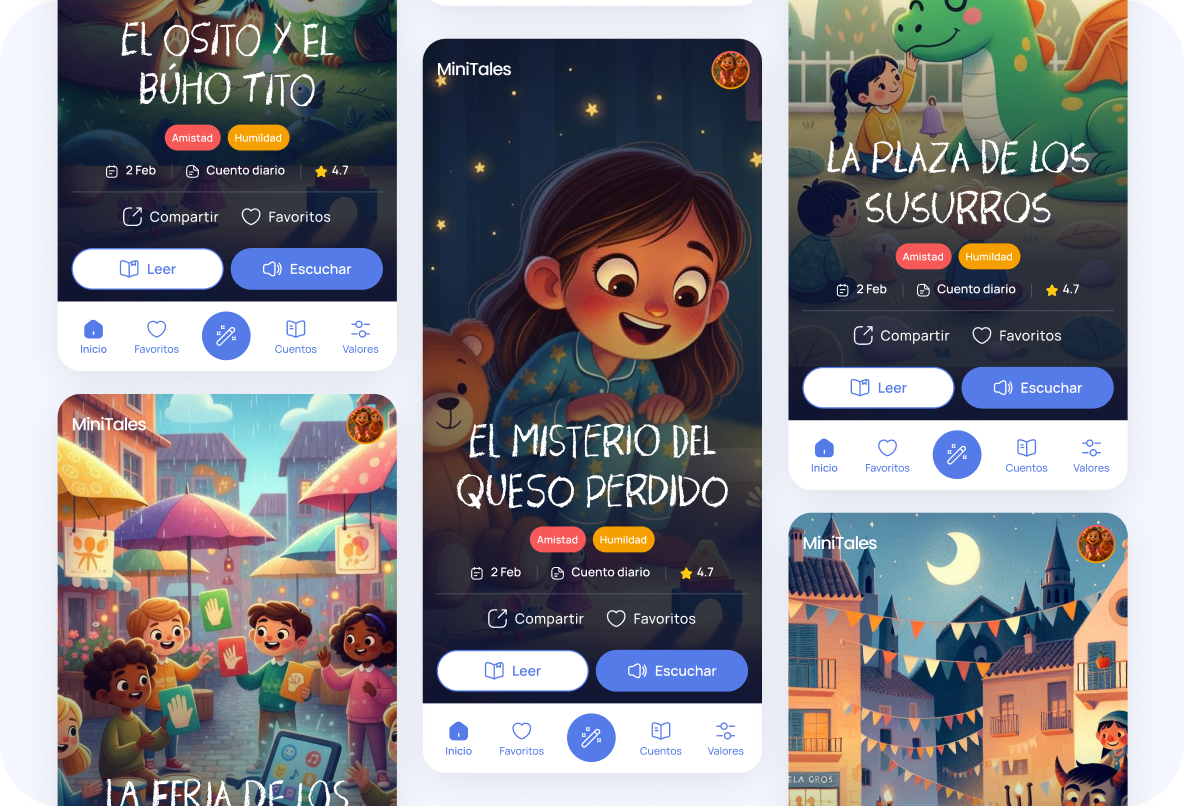 Pantallas de MiniTales